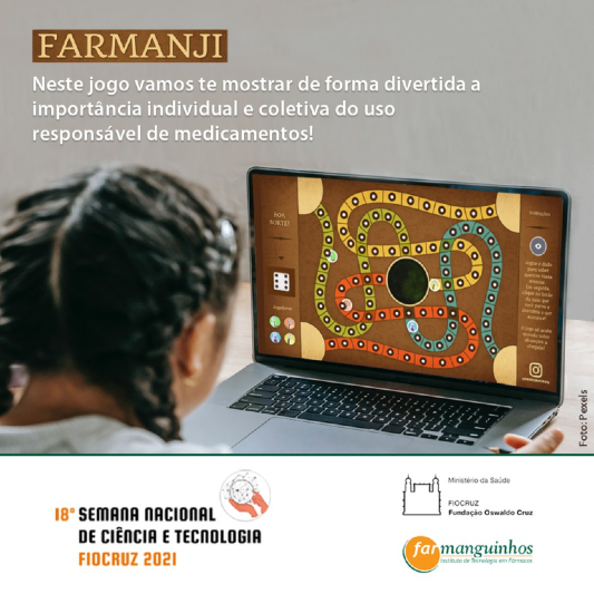 Menina no computador jogando Farmanji