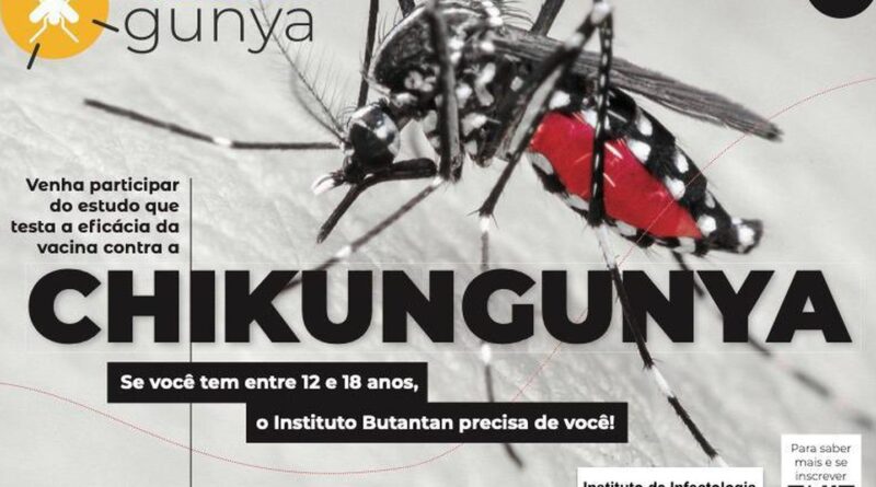 Instituto recruta voluntários para teste de vacina contra chikungunya